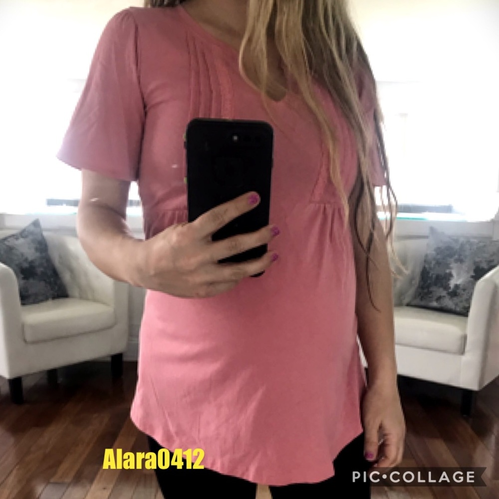 MATERNITY XS SHORT SLEEVE OLD NAVY TOP SHIRT